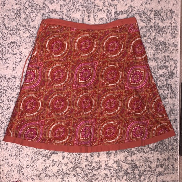 Xhilaration Bohemian Pink Paisley Sequin Drawstring Skirt Sz L 🌻 - Picture 5 of 7
